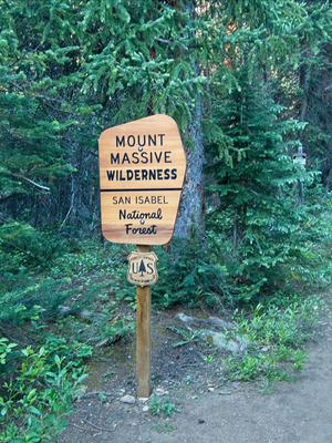 Entering the Mt. Massive Wilderness