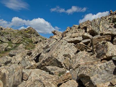 Scree field the trail winds through