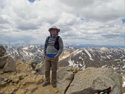 Author on the summit of Mt. Massive